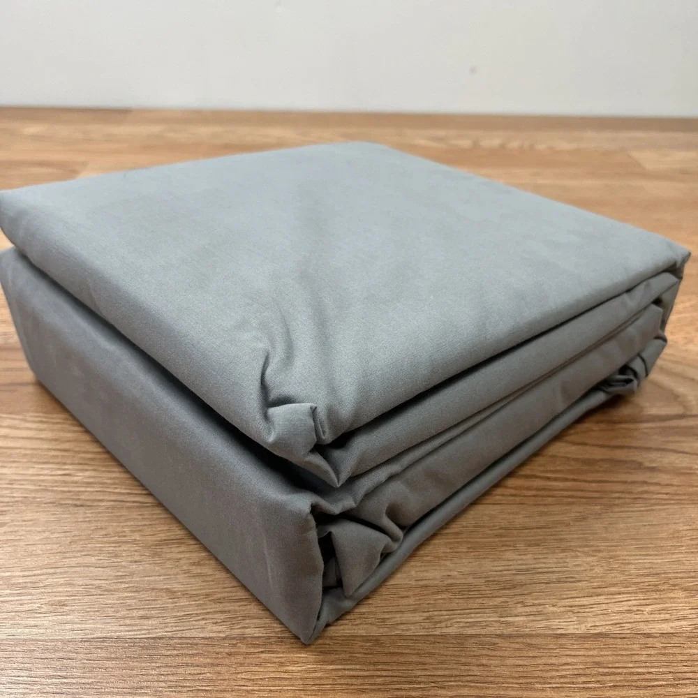 The Big One Easy Care 3 Piece Twin Size Sheet Set‎ in Medium Grey NEW